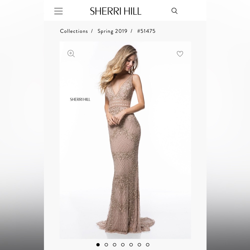 Sherri Hill nude prom dress size 2